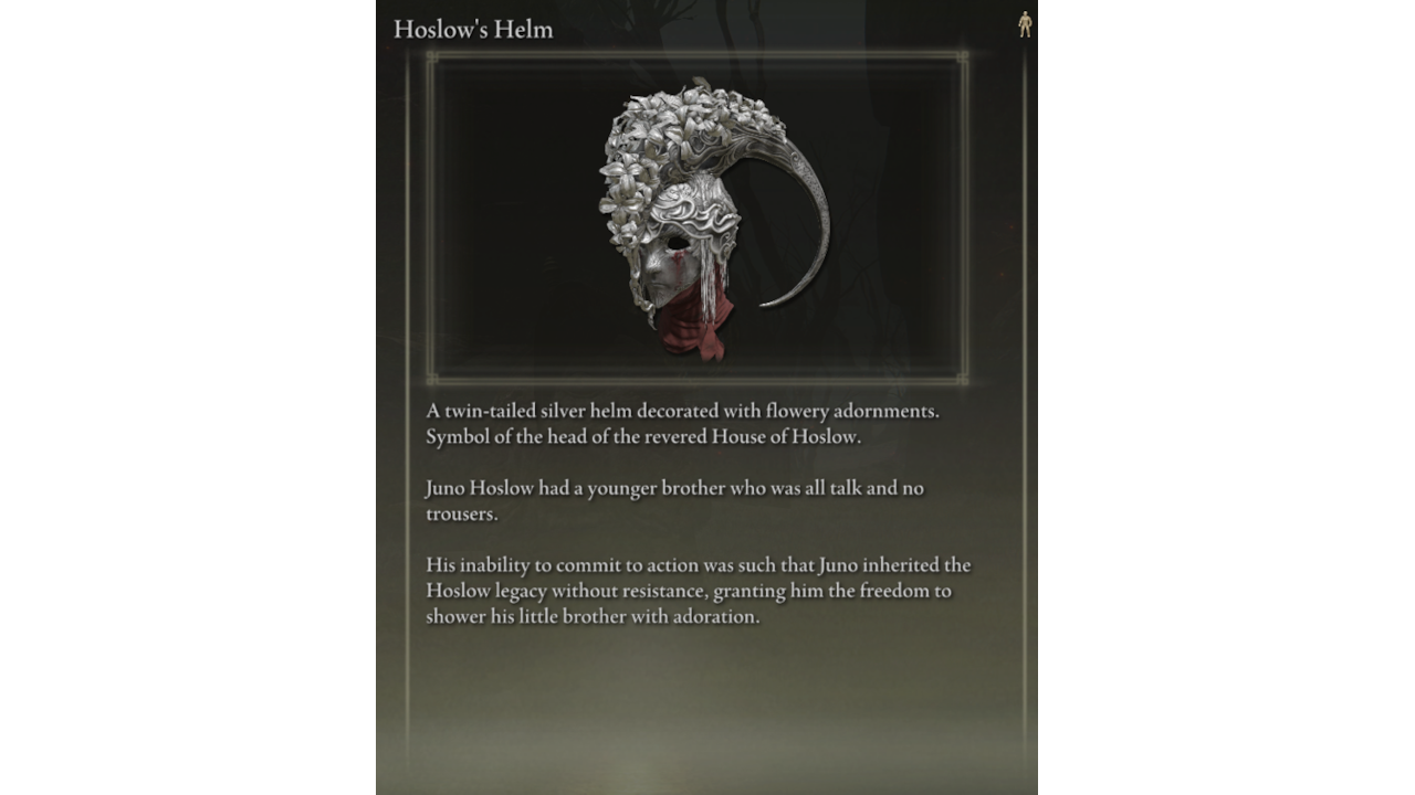 English item description of Elden Ring helmet