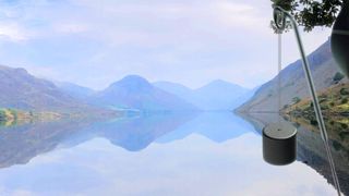 A lake and mountain vista