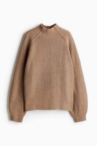 Rib-Knit Turtleneck Jumper