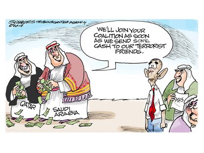 Obama cartoon ISIS allies middle east world