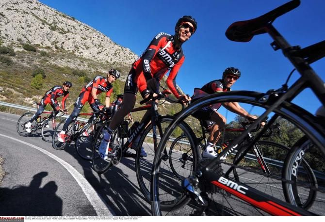 The riders were packed tight in their group