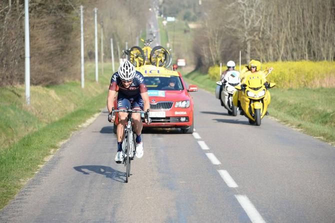 Aleksejs Saramotins (IAM Cycling) fights to stay clear on stage 2