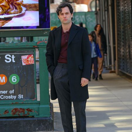 Penn Badgley on set of 'You' season 5