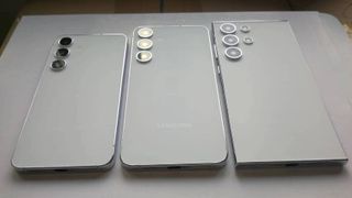 Alleged dummy models of the Galaxy S24, Galaxy S24 Plus and Galaxy S24 Ultra