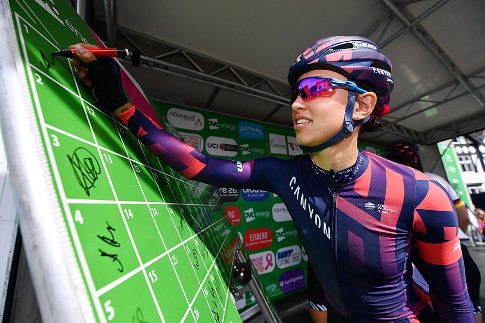 Kasia Niewiadoma at stage 3 at OVO Energy Women's Tour