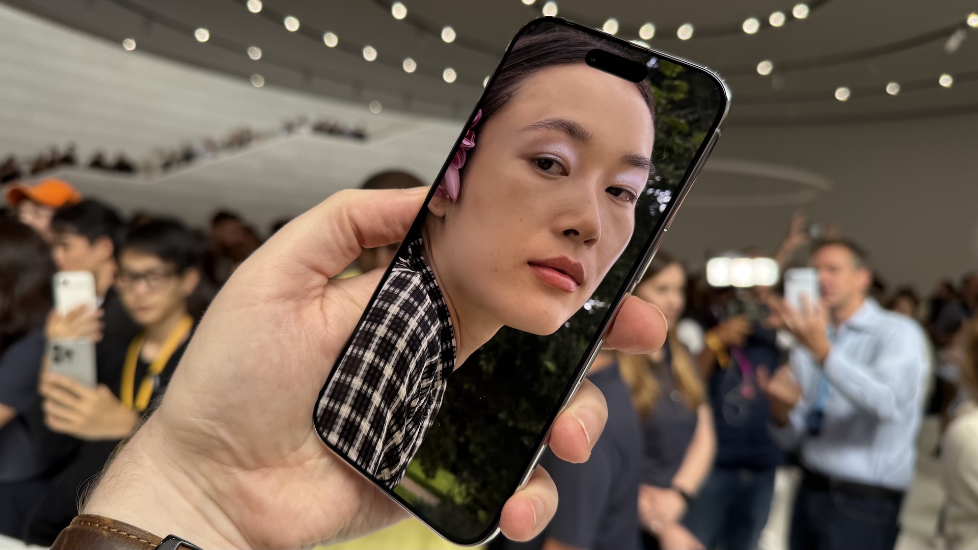 Images of the product launch for iPhone 17 at Apple&#039;s HQ in Cupertino