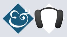 Sony BRAVIA Theater U wearable TV speaker on tile backgroud next to Homes & Gardens '&' logo.