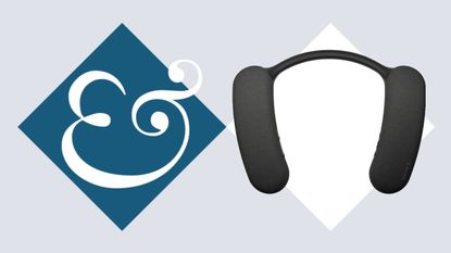 Sony BRAVIA Theater U wearable TV speaker on tile backgroud next to Homes & Gardens '&' logo.