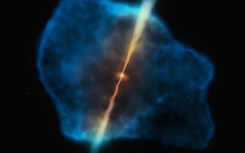 Giant Gas 'Halos' Fed Hungry Black Holes at the Dawn of the Universe