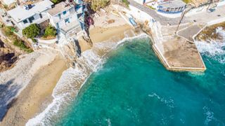 Arial view of Ikaria in Greece
