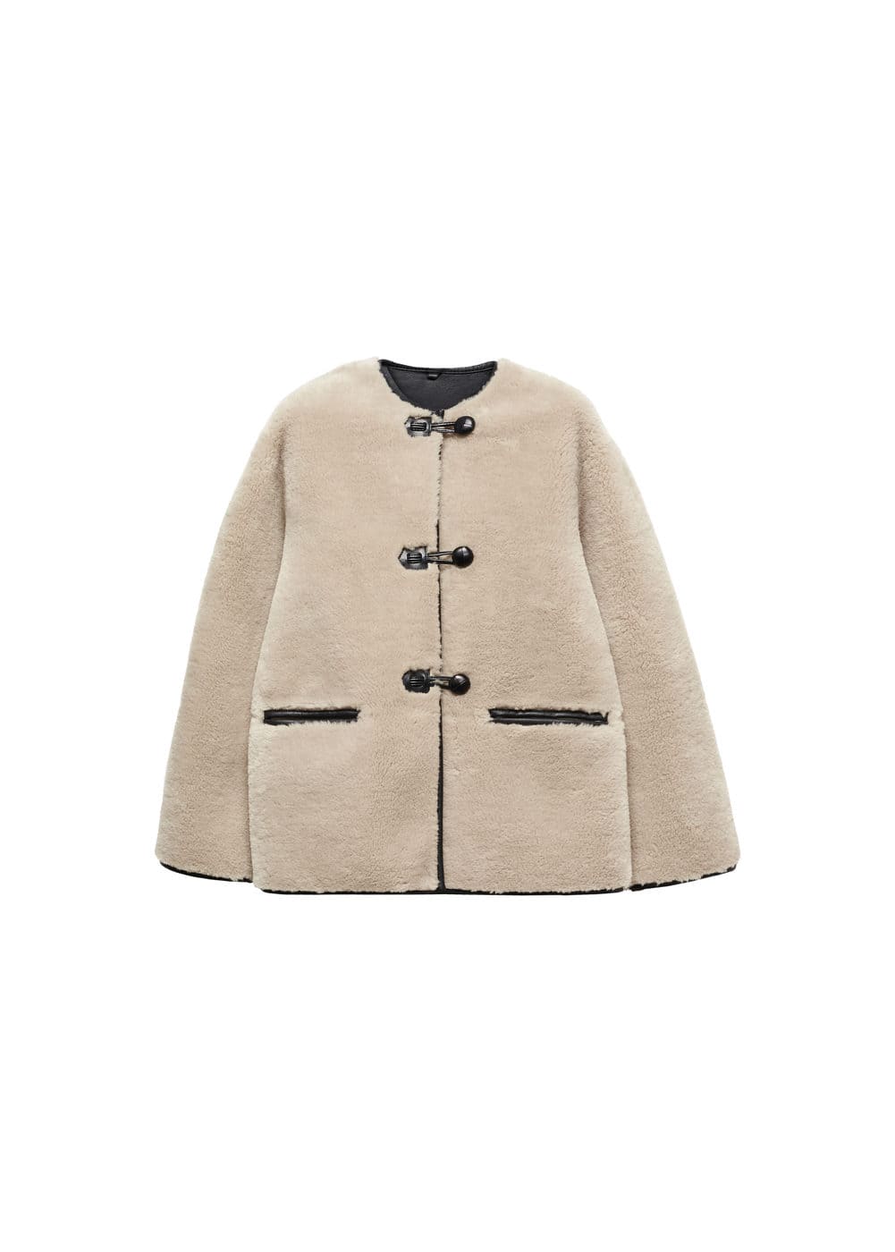 Fur-Effect Coat With Appliqués -  Women