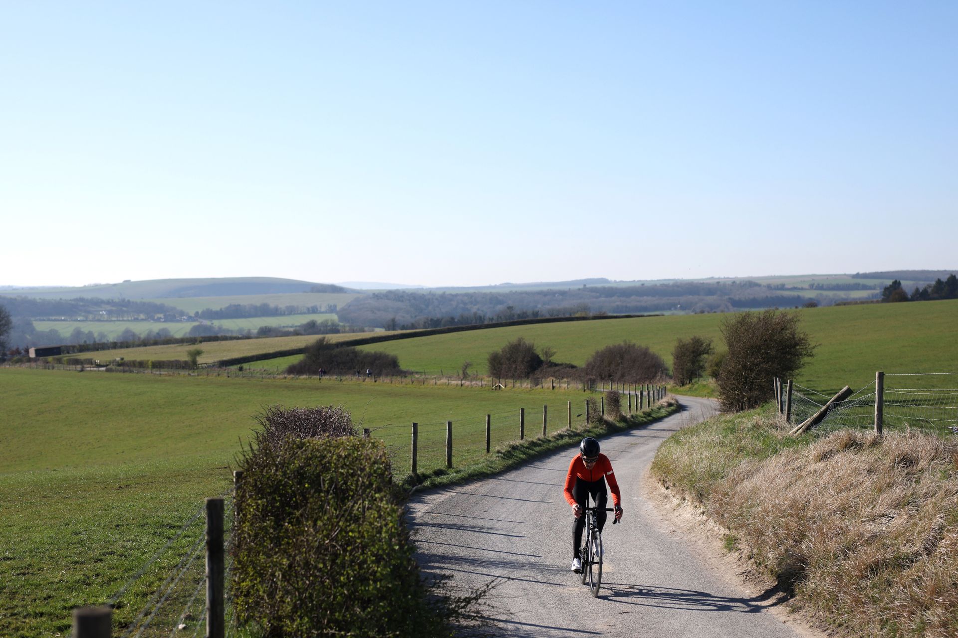 Image shows a person training with heart rate for cycling gains