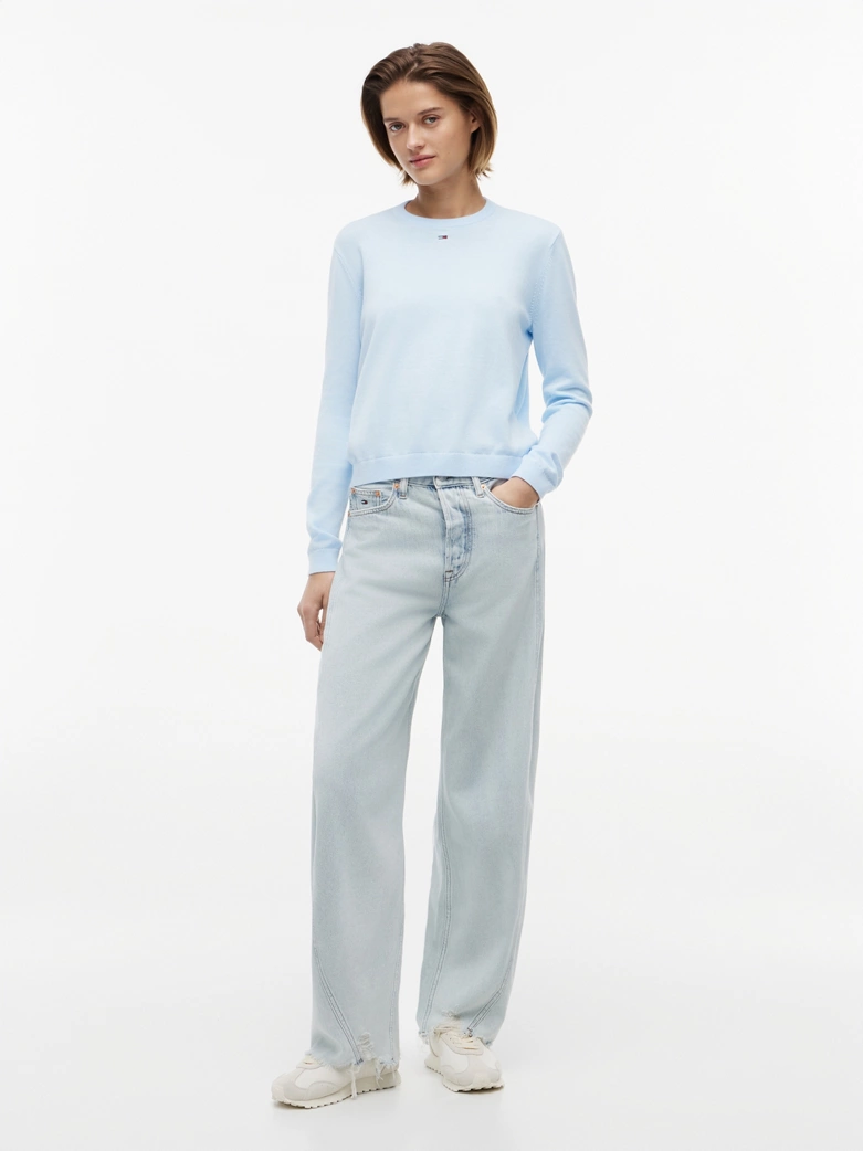 Twisted Seam Mid Rise Barrel Jeans