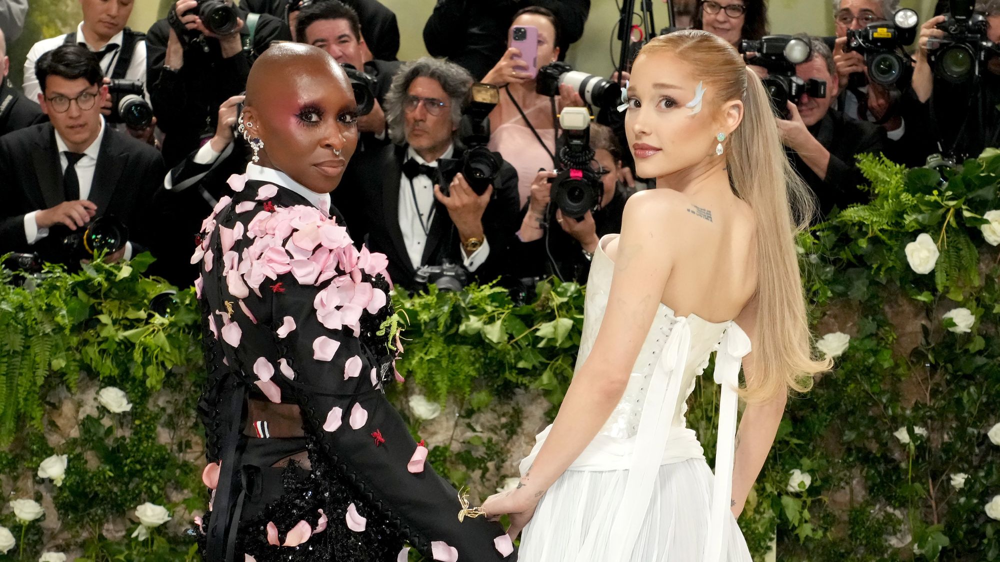 Cynthia Erivo and Ariana Grande attend the 2024 Met Gala
