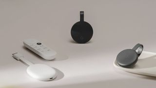 Chromecast with Google TV, Chromecast Ultra and a Chromecast