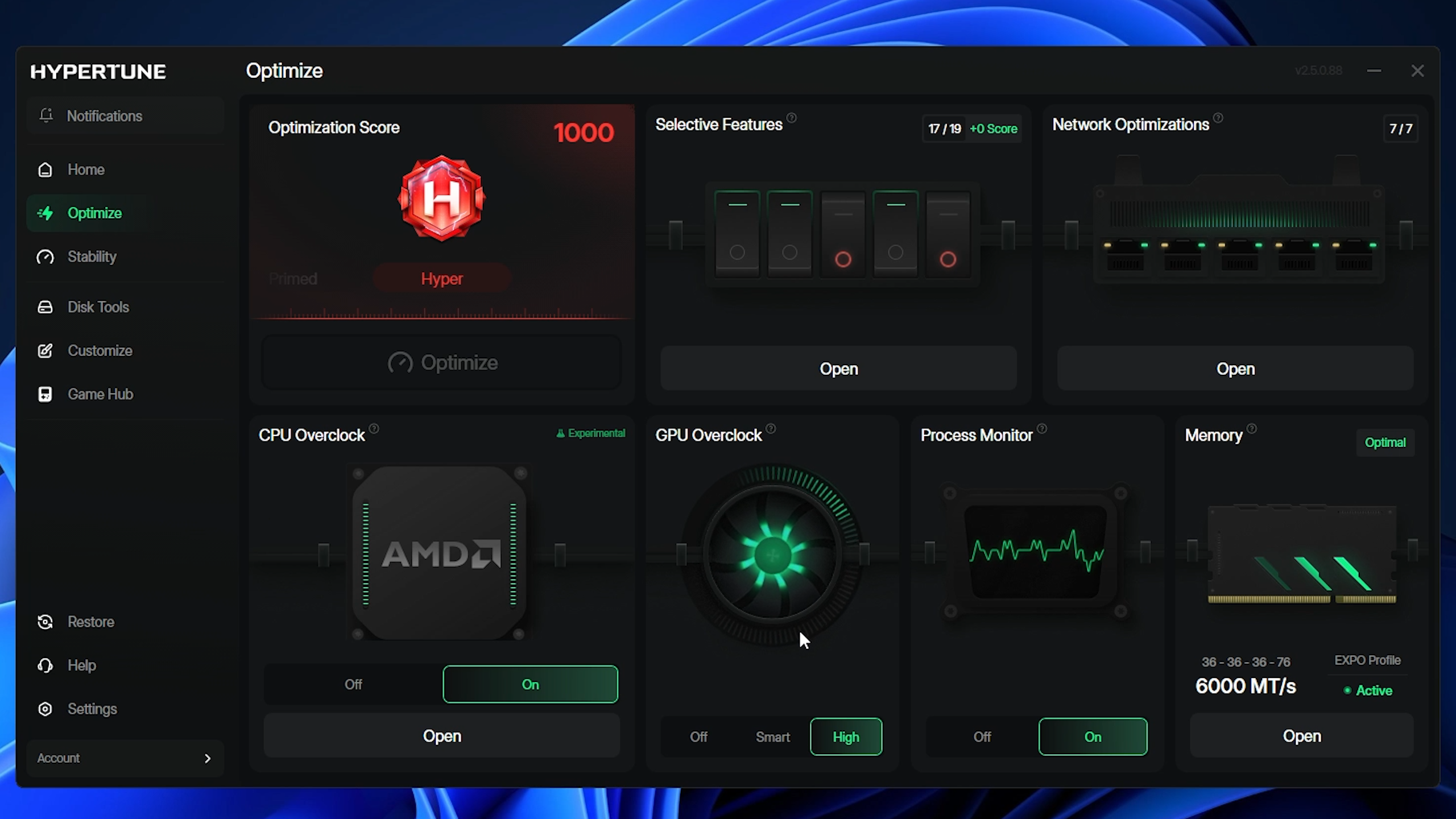 The Hypertune application.