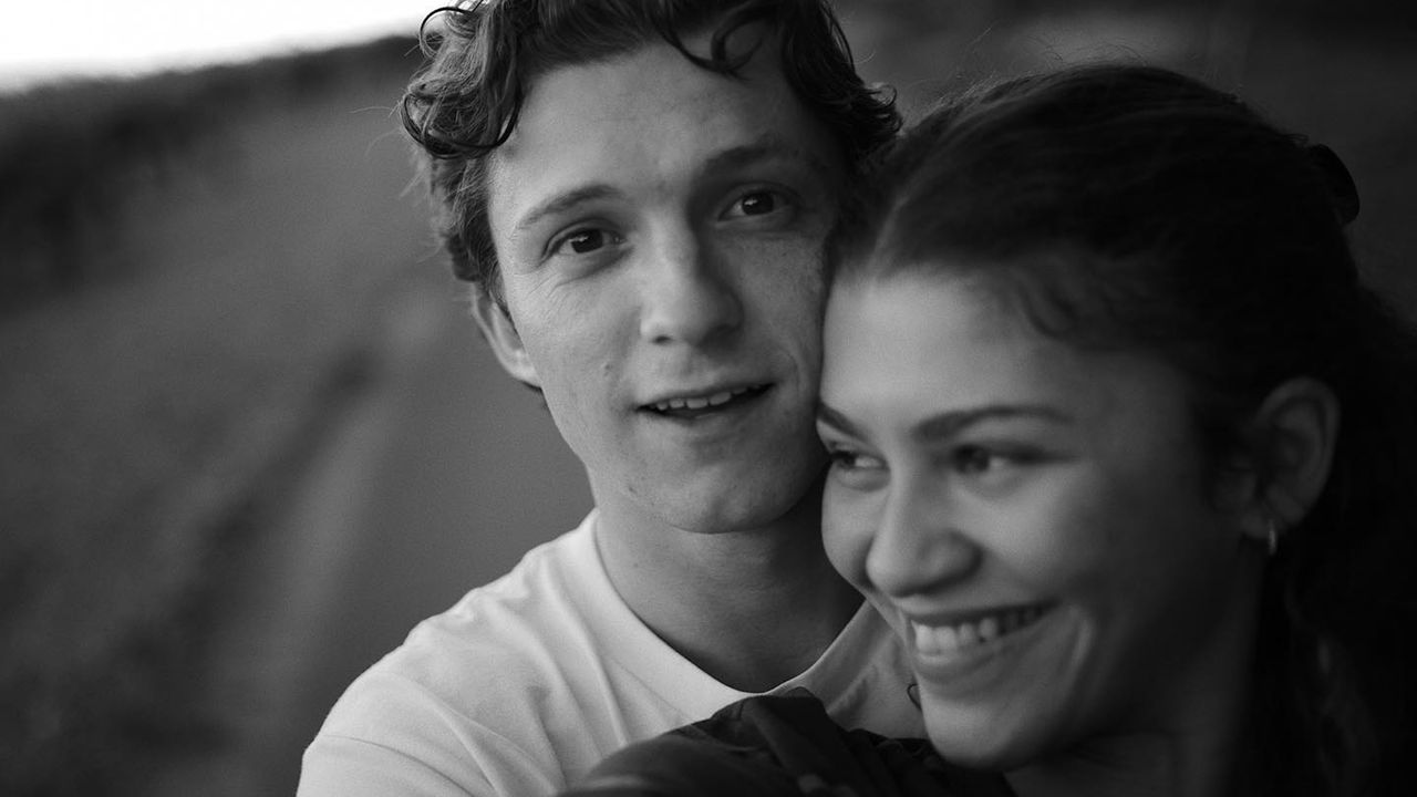 Tom Holland and Zendaya in a selfie the actress shared to Instagram for his birthday in 2022