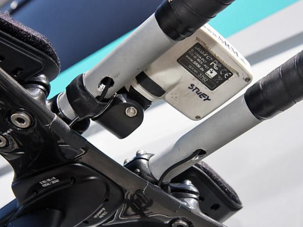 Leopard Trek team mechanics had to do some custom extension work for Fabian Cancellara's Trek Speed Concept.