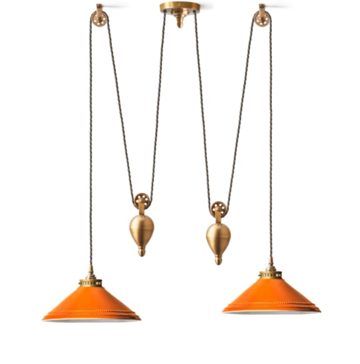 Equilibrium double rise and fall pendant set