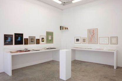 Installation view of works by Marcel Duchamp at Galerie Perrotin