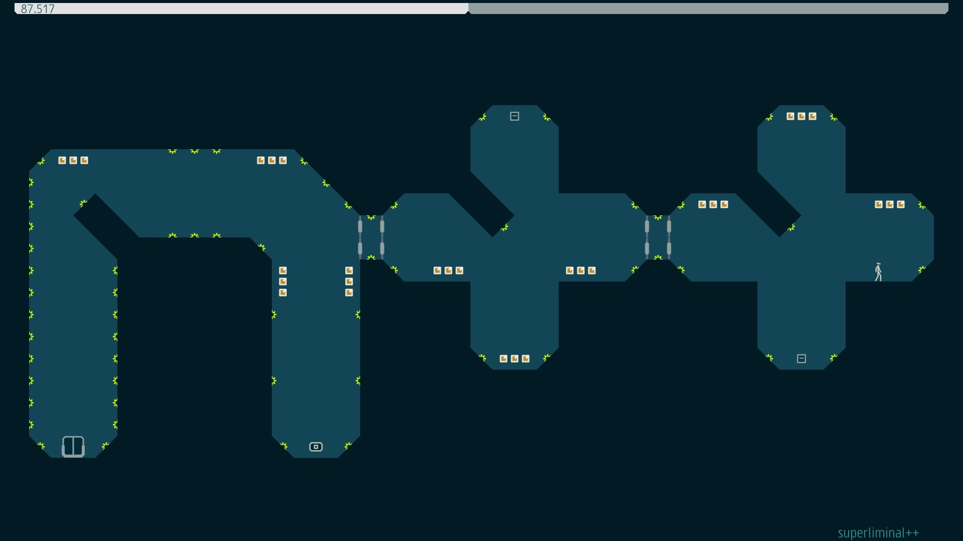 An N++ level that spells out the name of the game