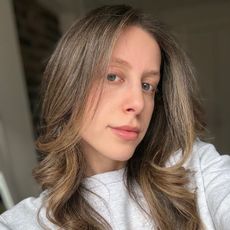 Photo of Jamie Schneider after testing the Rōz Salt Scalp Scrub