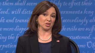 Maya Rudolph portrays Kamala Harris on Saturday Night Live.