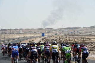 The peloton on stage one of the 2015 Tour of Qatar