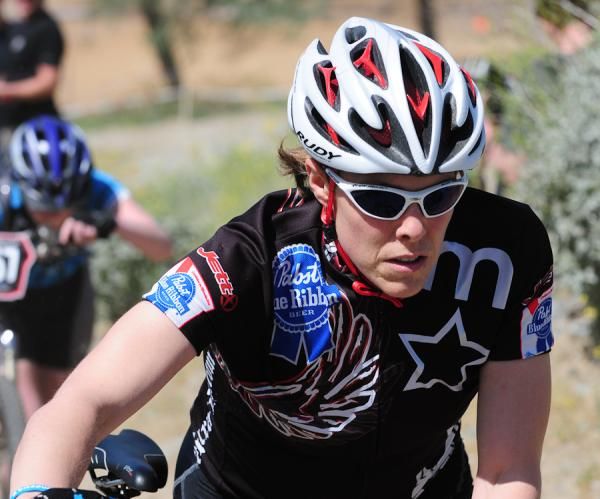 Kari Studley (Mafia Racing) on the first climb.