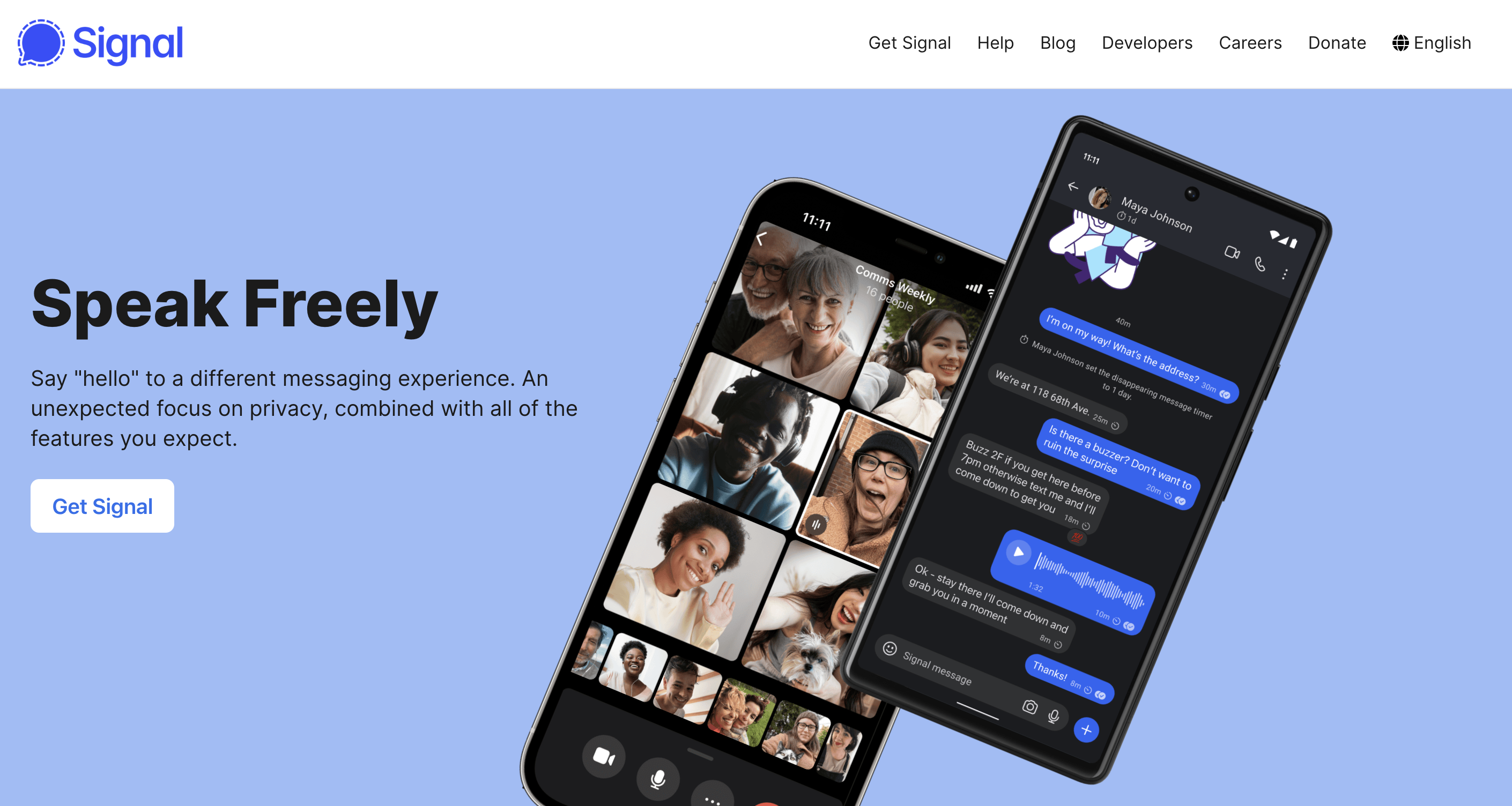 Signal secure messaging app