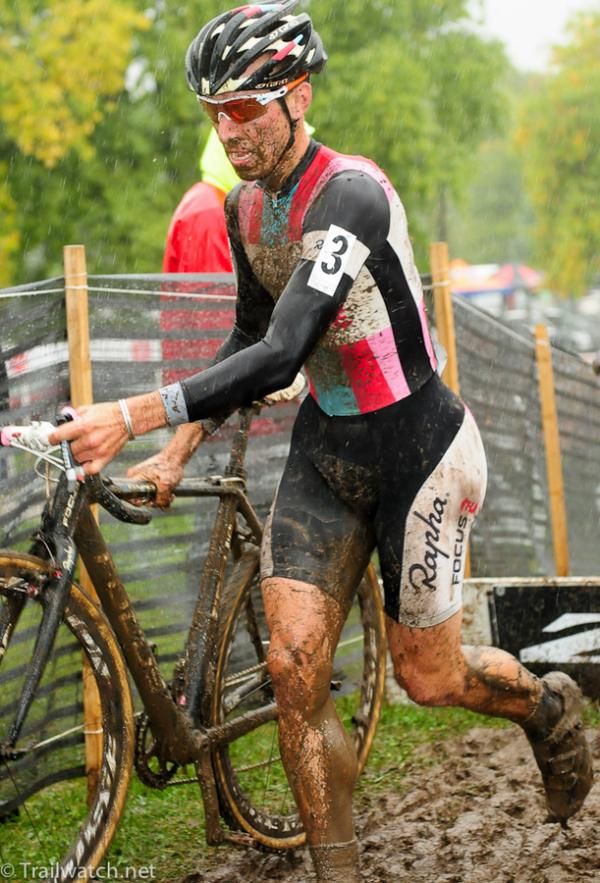 Jeremy Powers (Rapha Focus) racing in tenth position