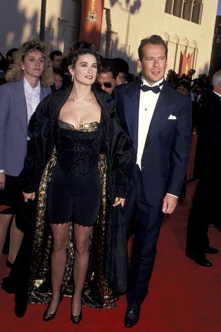 best red carpet looks of the 80s - demi moore and bruce willis