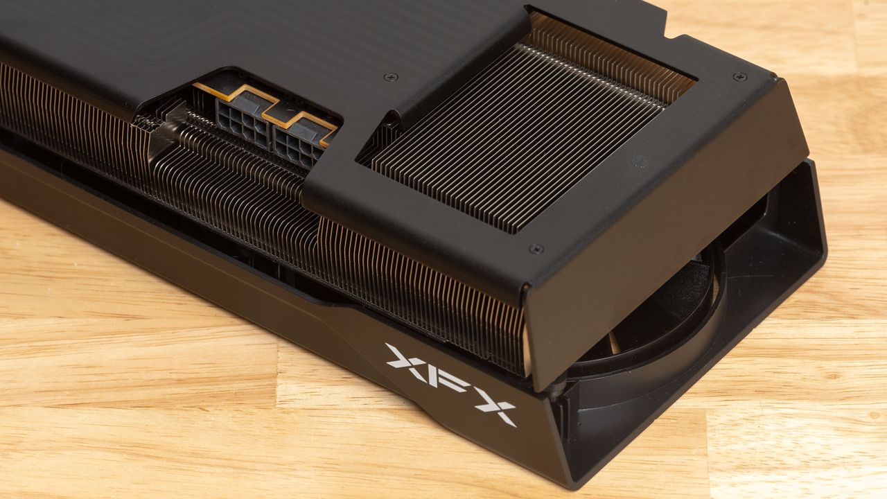 View of the XFX Swift Radeon RX 9070 GRE