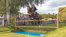 William Whitaker and Flamboyant III win the Al Shira'aa Derby at Hickstead in 2026.