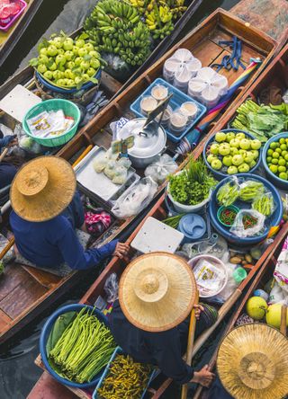 Boat of food in Thailand