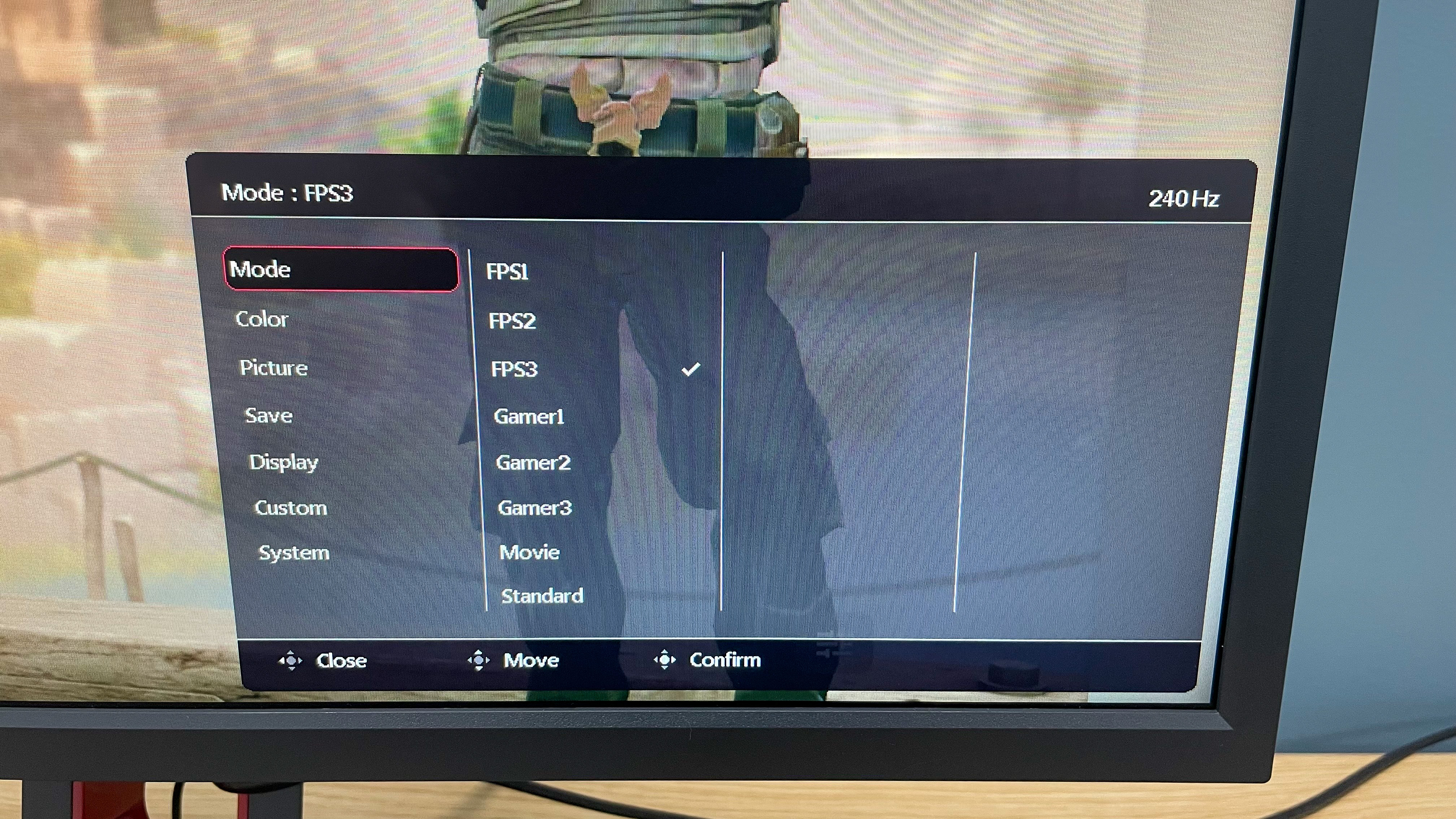 BenQ Zowie XL2566K gaming monitor picture settings