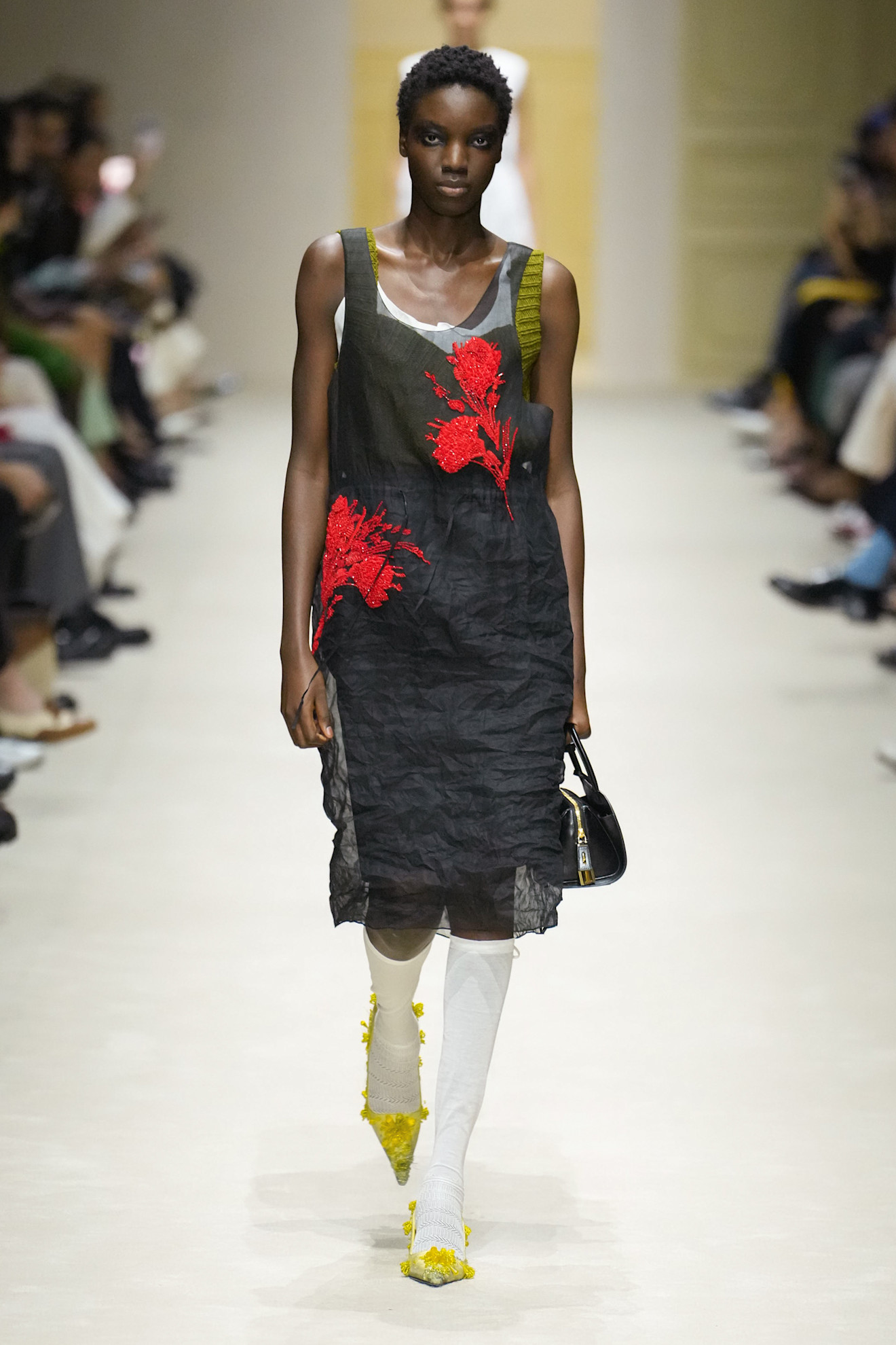 A runway look from the Prada Fall 2026 collection