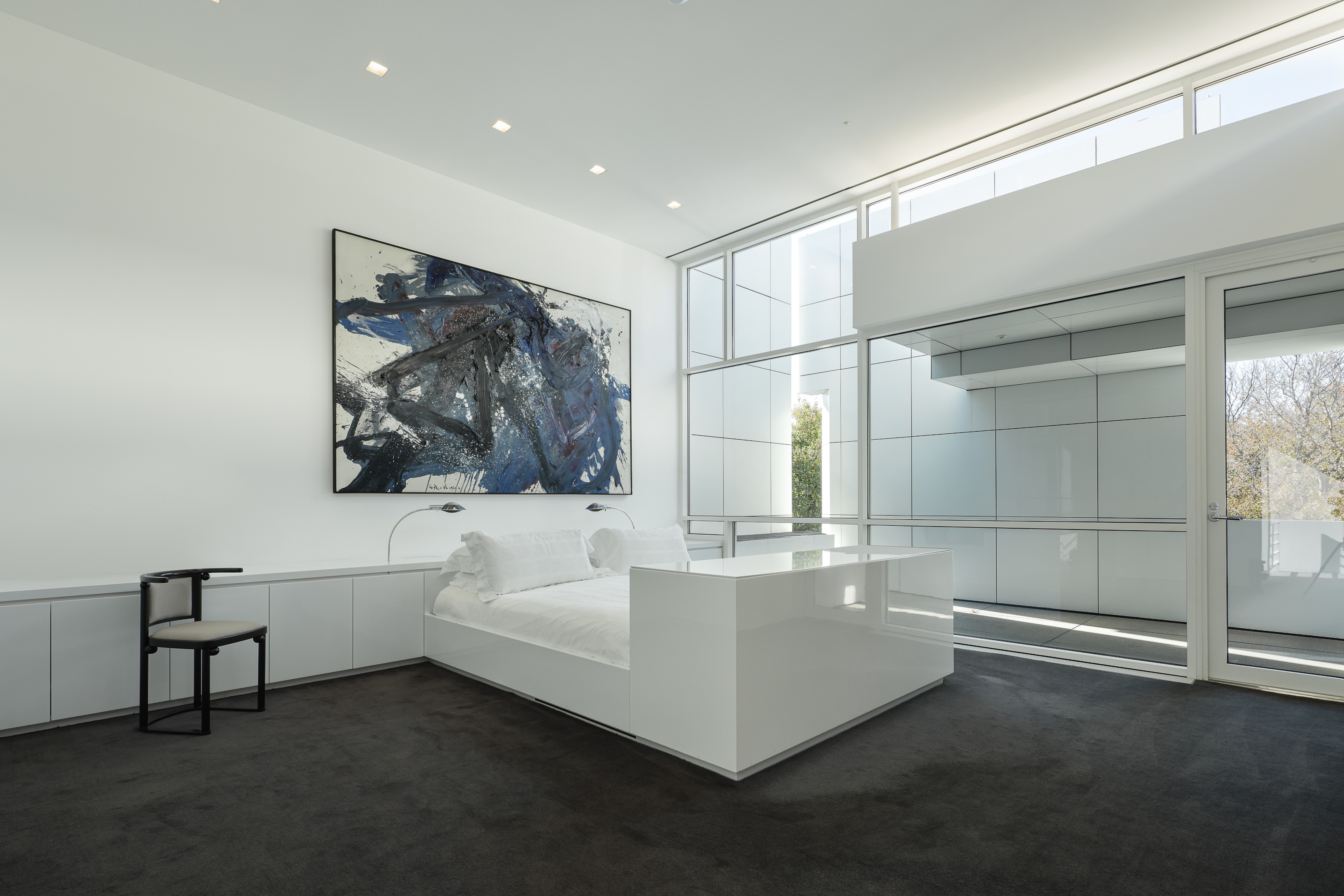 The house's private living areas