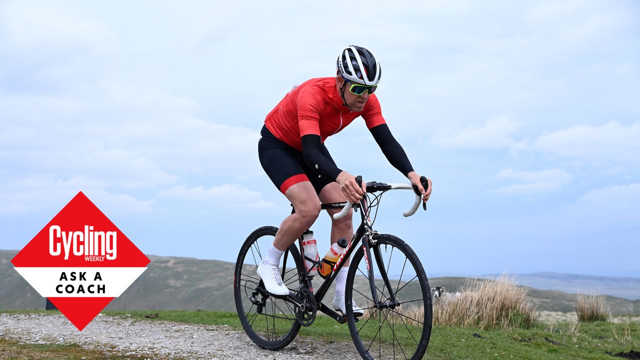 Male cyclist riding his bike outside