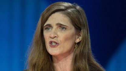 US Ambassador to the United Nations Samantha Power addresses the American Israel Public Affairs Committee (AIPAC) policy conference inb Washington, DC, on March 2, 2015.. AFP PHOTO/NICHOLAS K