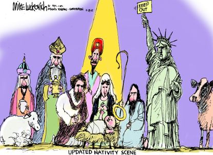 Editorial cartoon U.S. Immigration Christmas