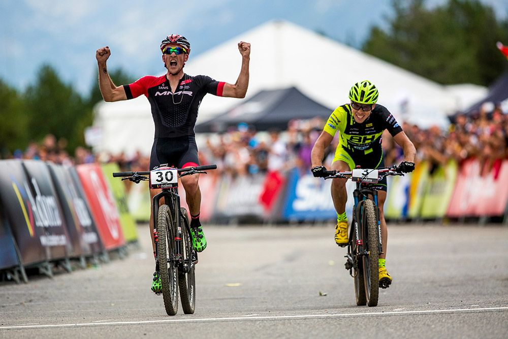 Pablo Rodriguez (MMR Factory Racing Team) celebrates his first World Cup podium