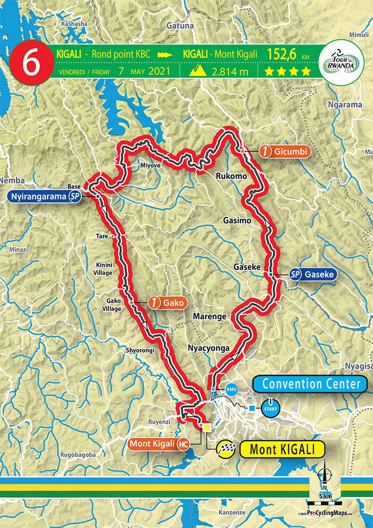 stage 6 map 2021 Tour du Rwanda
