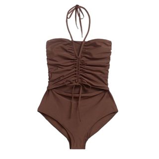 & Other Stories Ruched Bandeau Swimsuit