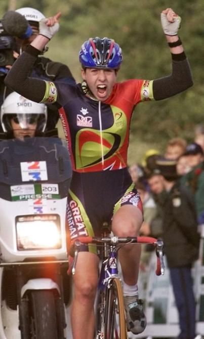 Nicole Cooke won the junior women's road race world championship in 2000