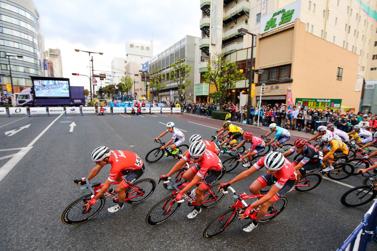 Trek-Segafredo on the front