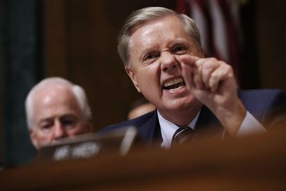 A very angry Lindsey Graham.