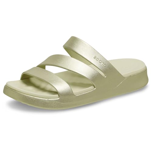 Crocs Women's Getaway Strappy, Champagne Metallic, Us W7