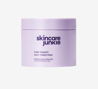 Skincare Junkie Pore Therapy Daily Toner Pads, Exfoliates Pore-Clogging Dead Skin Cells, Fragrance-Free, for Normal to Oily Skin, 50 Pads