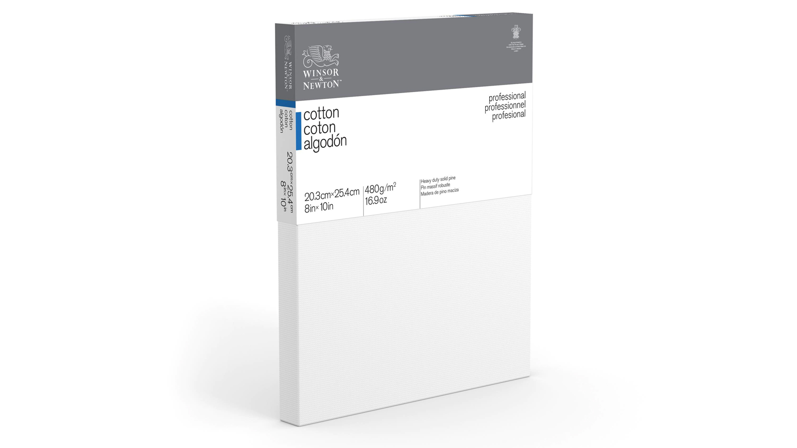 Winsor and Newton white, stretched cotton canvas